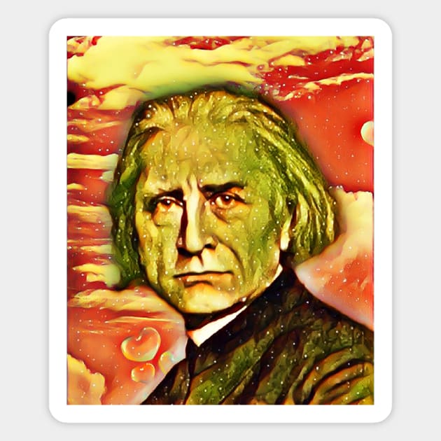 Franz Liszt Snow Portrait | Franz Liszt Artwork 15 Magnet by JustLit